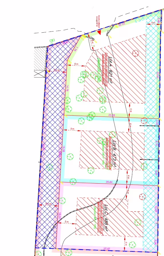 Terrain a batir 473m2 a vendre a Boissettes - Photo 2/3